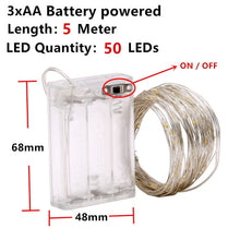 Load image into Gallery viewer, LED Night Light USB Powered LED Fairy Lights Garland Home Decor Bedroom LED Lamp