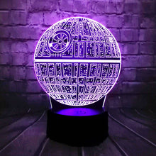 Load image into Gallery viewer, Hot Sale Movie Star Wars 3D USB LED Lamp Astro Cartoon Death Star Colorful Ball Bulb