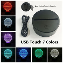 Load image into Gallery viewer, Hot Sale Movie Star Wars 3D USB LED Lamp Astro Cartoon Death Star Colorful Ball Bulb