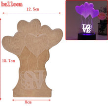 Load image into Gallery viewer, 1PCS Fashion New 3D Illusion Lamp RGB LED Night Light Acrylic Panel For Kids
