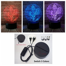 Load image into Gallery viewer, Hot Sale Movie Star Wars 3D USB LED Lamp Astro Cartoon Death Star Colorful Ball Bulb
